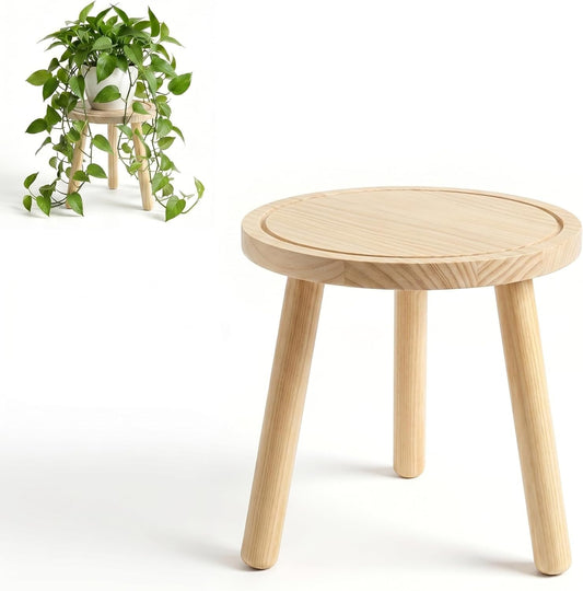 Mid-Century Modern Solid Wood Plant Stand