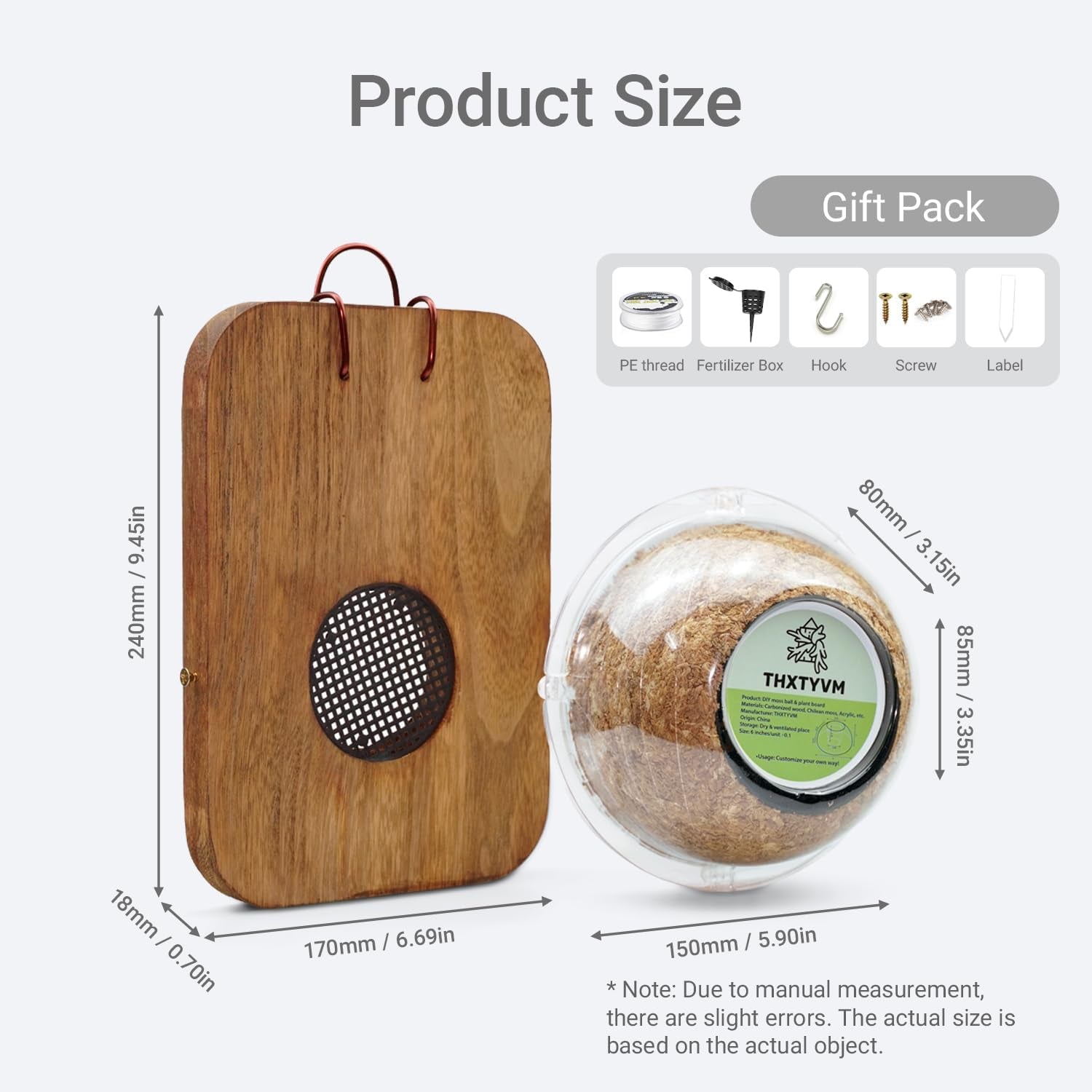 Wall Planter & Mounting Board Kit - 9.5 In 