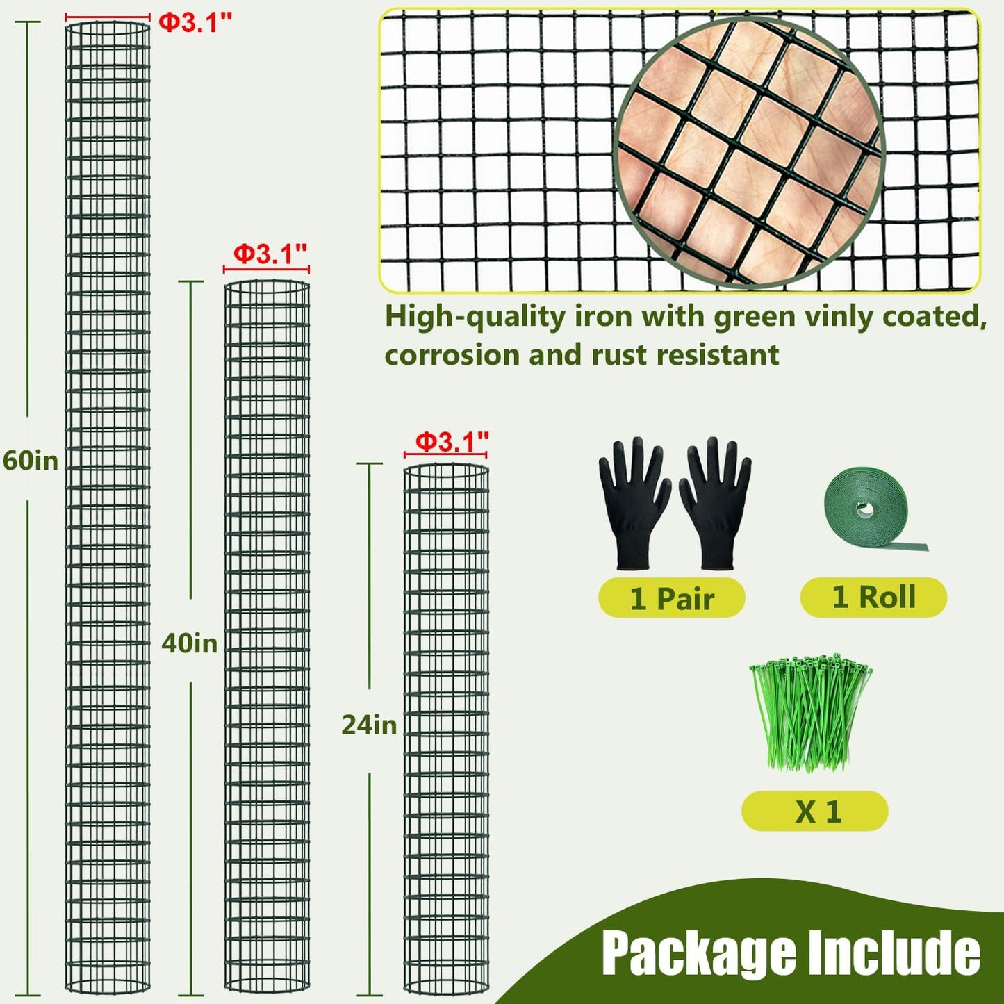 60"/40"/24" Moss Pole Kit for Plants
