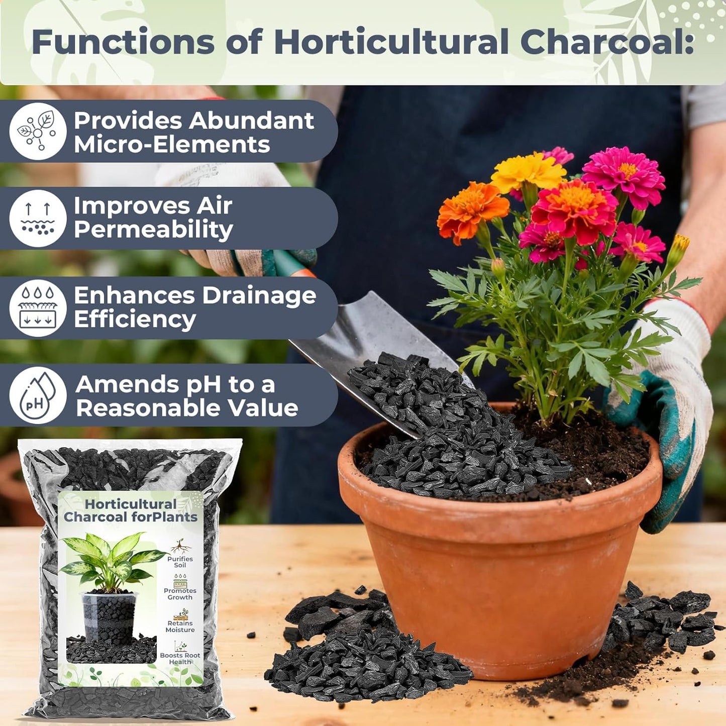 Horticultural Charcoal - 1.4 Qt