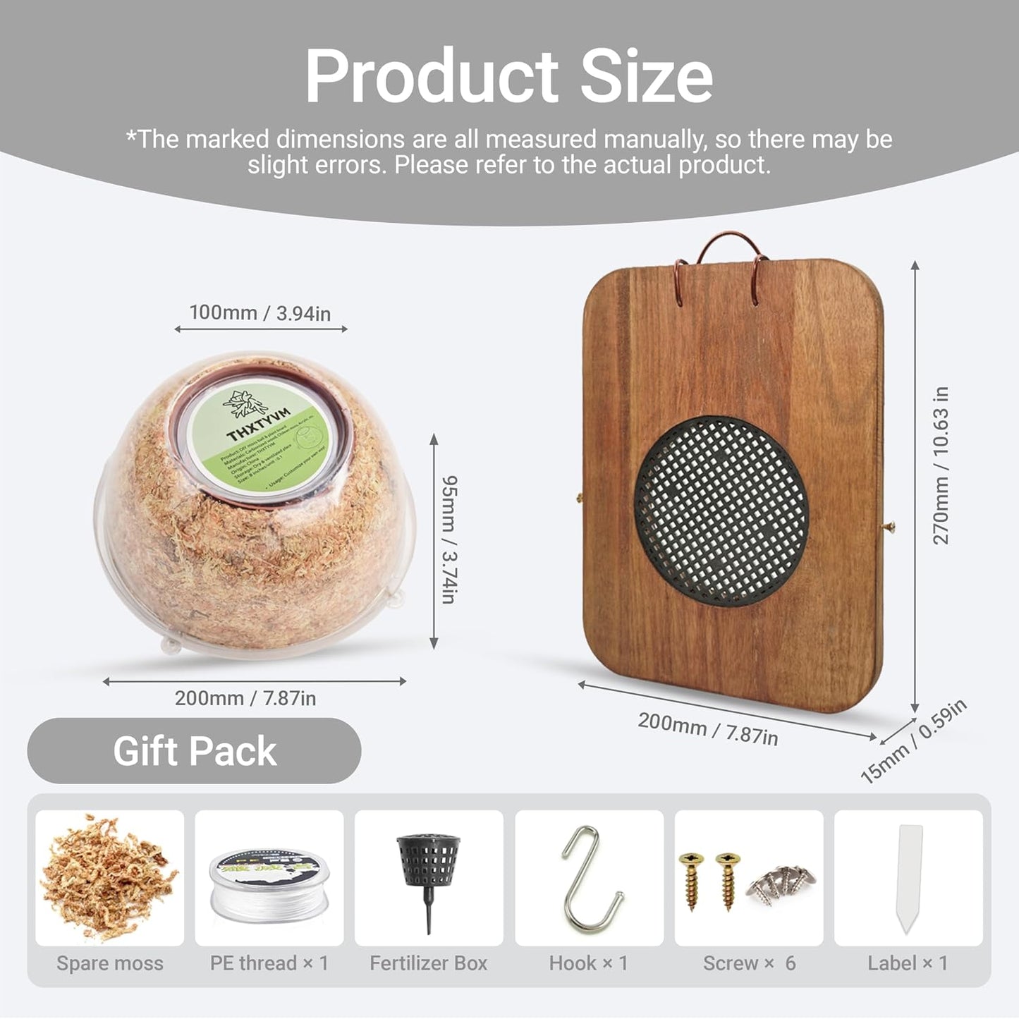 Wall Planter & Mounting Board Kit - 11 In 