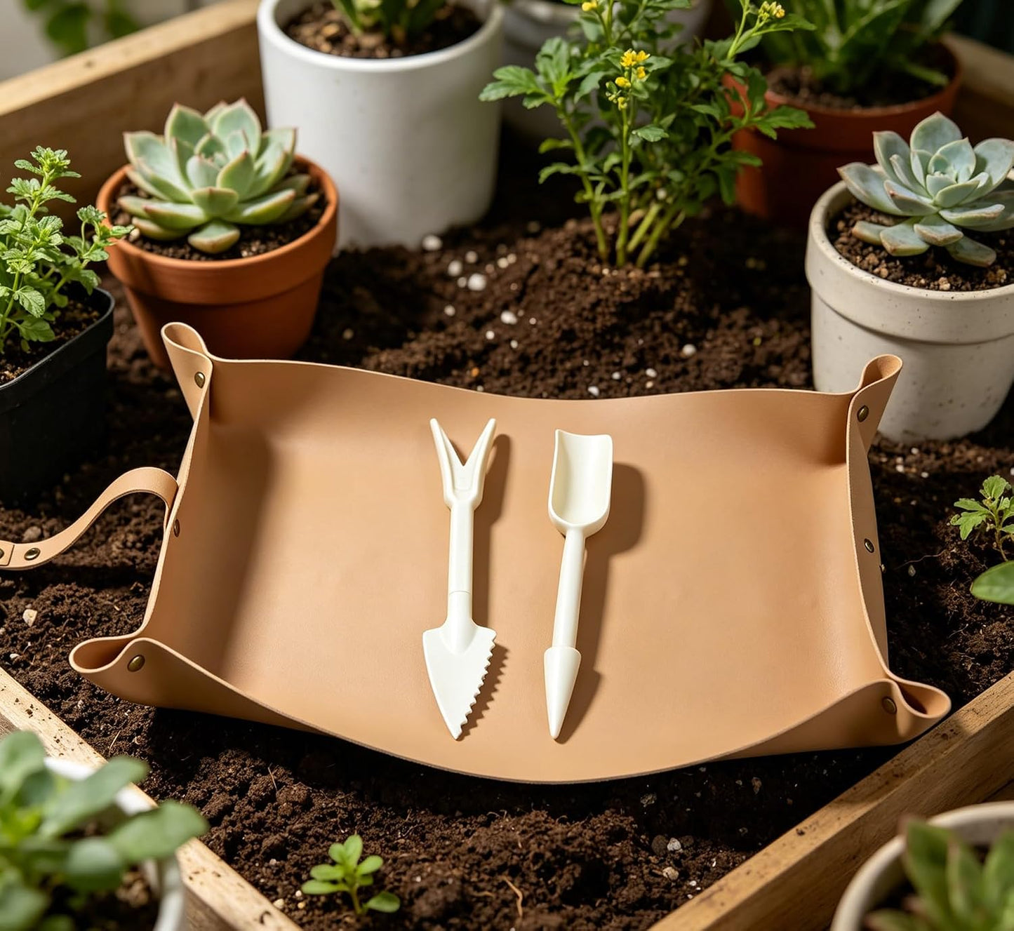 Waterproof Plant Repotting Mat with Bonus Gardening Tools