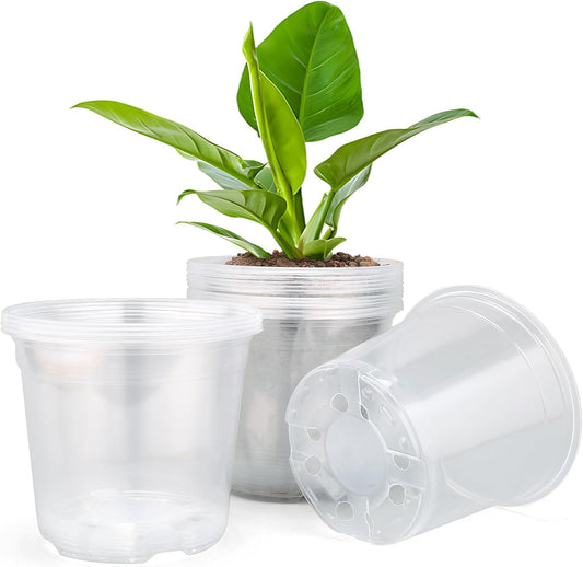 4 In Clear Nursery Pots- 15 Pack